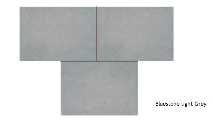 90x60x2  Bluestone light  grey  1.85 st/m² keramiek
