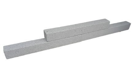 100x12x12 grijs graniet G41 4 zijden gebouchardeerd