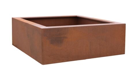 bloembak corten vierkant . 1 jpg CorTen staal / Metaal