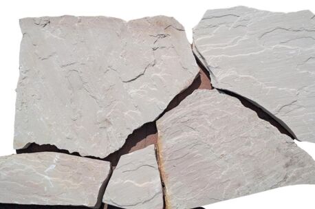 Kandla white flagstone Kandla White flagstone ( +/- 77 kg/m² als vloer ) 4-7 st / m²