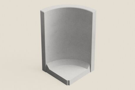 Keermuur Gebogen 90&deg; Inside 100x60x50 cm