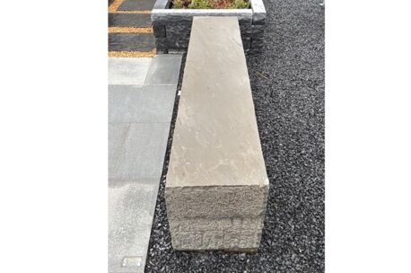 Tuinbank 130x45x45 Basalt Shiva Black