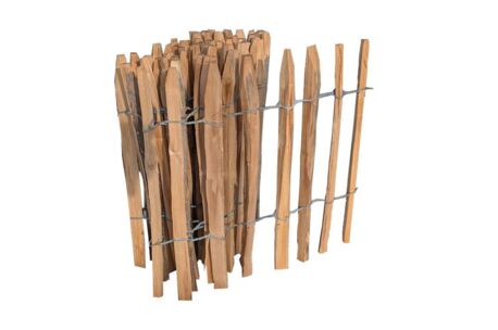 Kastanjeafsluiting Afsluiting Kastanjehout tssafst. 6cm 10mx50cm