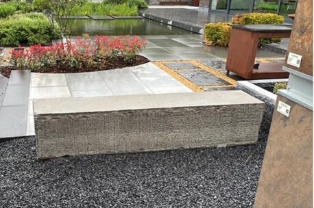 Tuinbank 130x45x45 Basalt Shiva Black