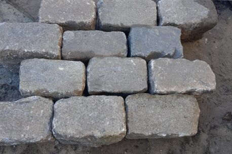 zweeds graniet 11x17 - 12x18 Kassei Graniet zweeds 11x17-12x18 grijs 44st/290kg/m² B088