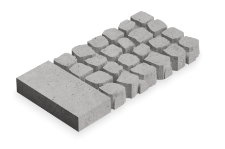 C3 Cobbles Border Width Cobbles Grijs 125x62,5x12 cm Kopse boord