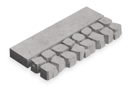 C2 Cobles border length Cobbles Grijs 125x62,5x12 cm Lengte boord