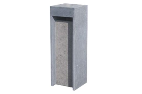 Alicante gebouchardeerd Brievenbus "Alicante" hardsteen blauw (H50) gebouchardeerd