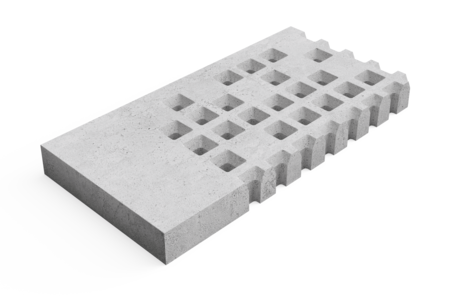 Brutal Grijs 125x62,5x12 cm overgangsstuk Kopse boord2