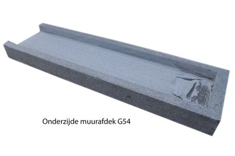 G54 eindstuk muurafdek onderzijde Muurafdekking (G54) 100x28/21x8/4, gebrand eindstuk