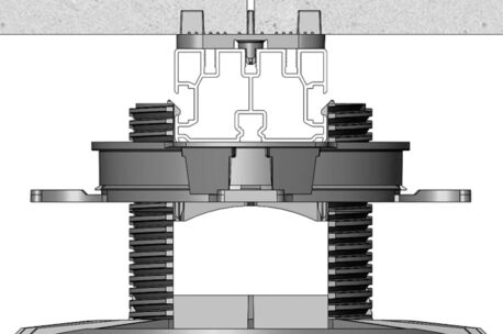 Grad StoneRail aluminium zonder clips  360x6.3x3.9 cm