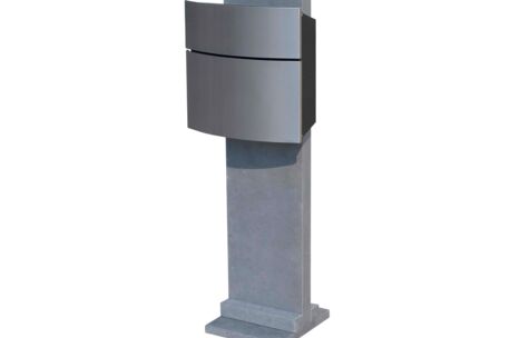 Halmstad Brievenbus "halmstad stainless steel" hardsteen blauw (H50)